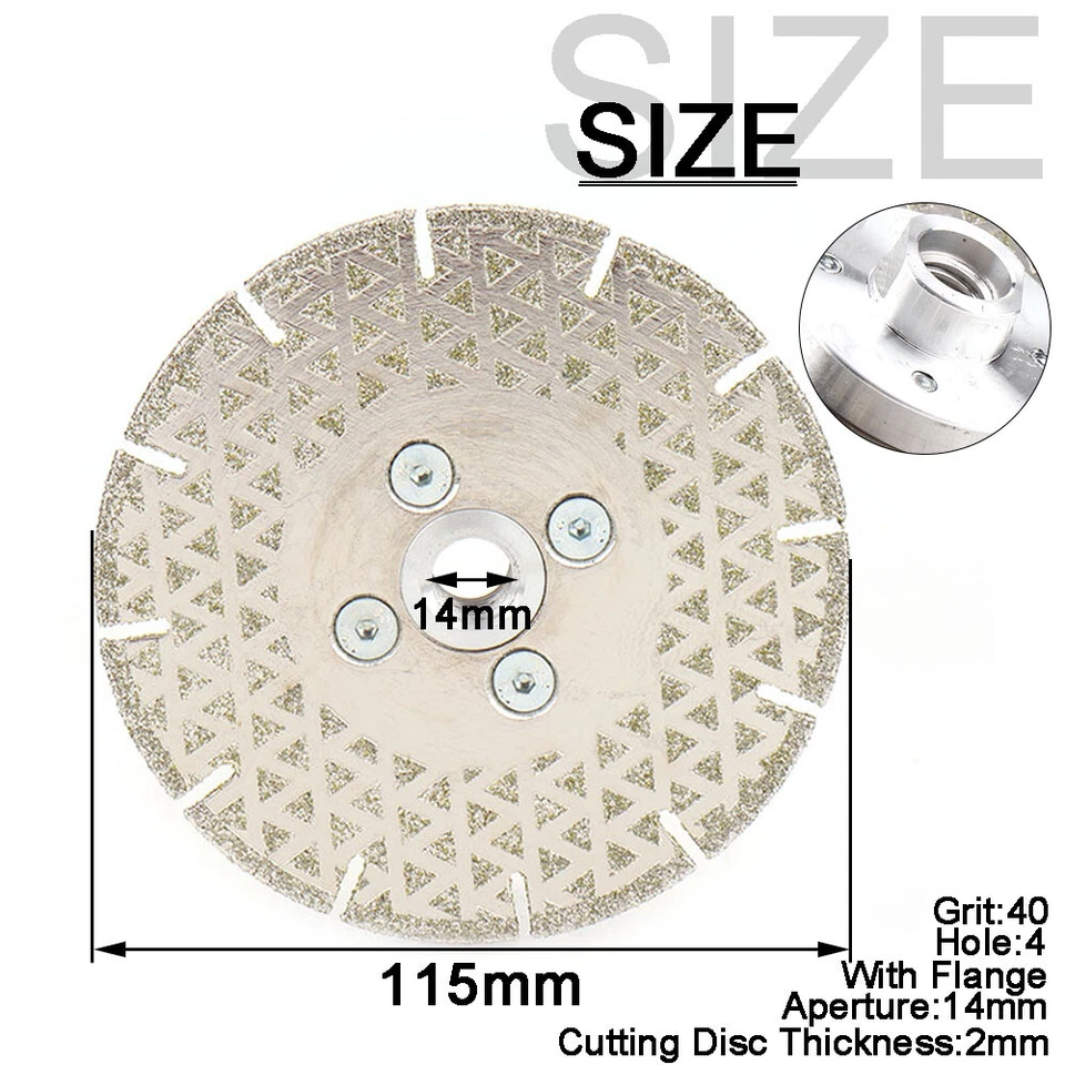 M14 Thread Double Coated Diamond Cutting Saw Blade Grinding Disc Electroplated - Image 3 of 4