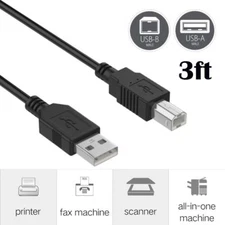 3ft USB Cable PC Cord for TASCAM US-2000 US-1800 US-1641 Audio MIDI Interface