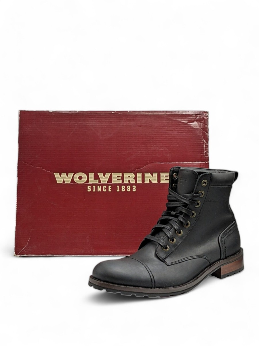 Wolverine Reese Cap Toe Lace Black Men display picture 1
