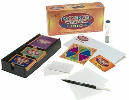 PROVERBIAL WISDOM JUNIOR Game Of Proverbs & Familiar Sayings 4-12 PLAYERS AGE 7+ - Image 2 of 3