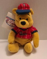 The Disney Store Bean Bag Plush 8" BASEBALL POOH NEW 