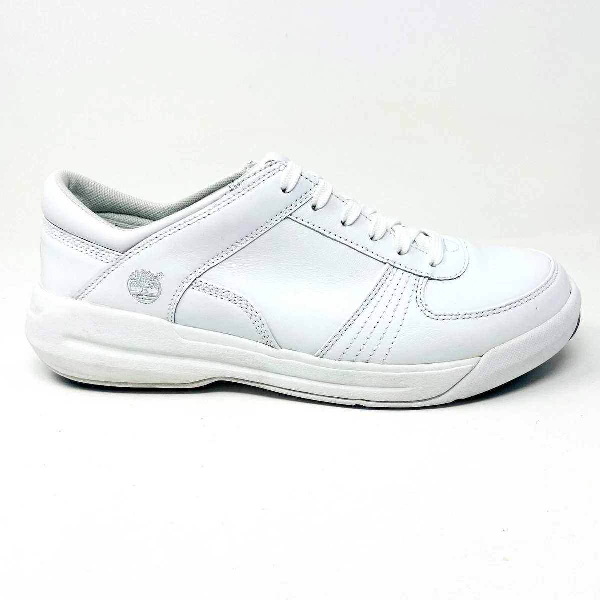 Timberland Harbor Racer White Leather Mens Casual Sneakers 54098