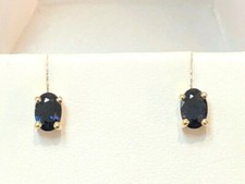14K SAPPHIRE OVAL STUD EARRINGS FROM JAREDS Y...