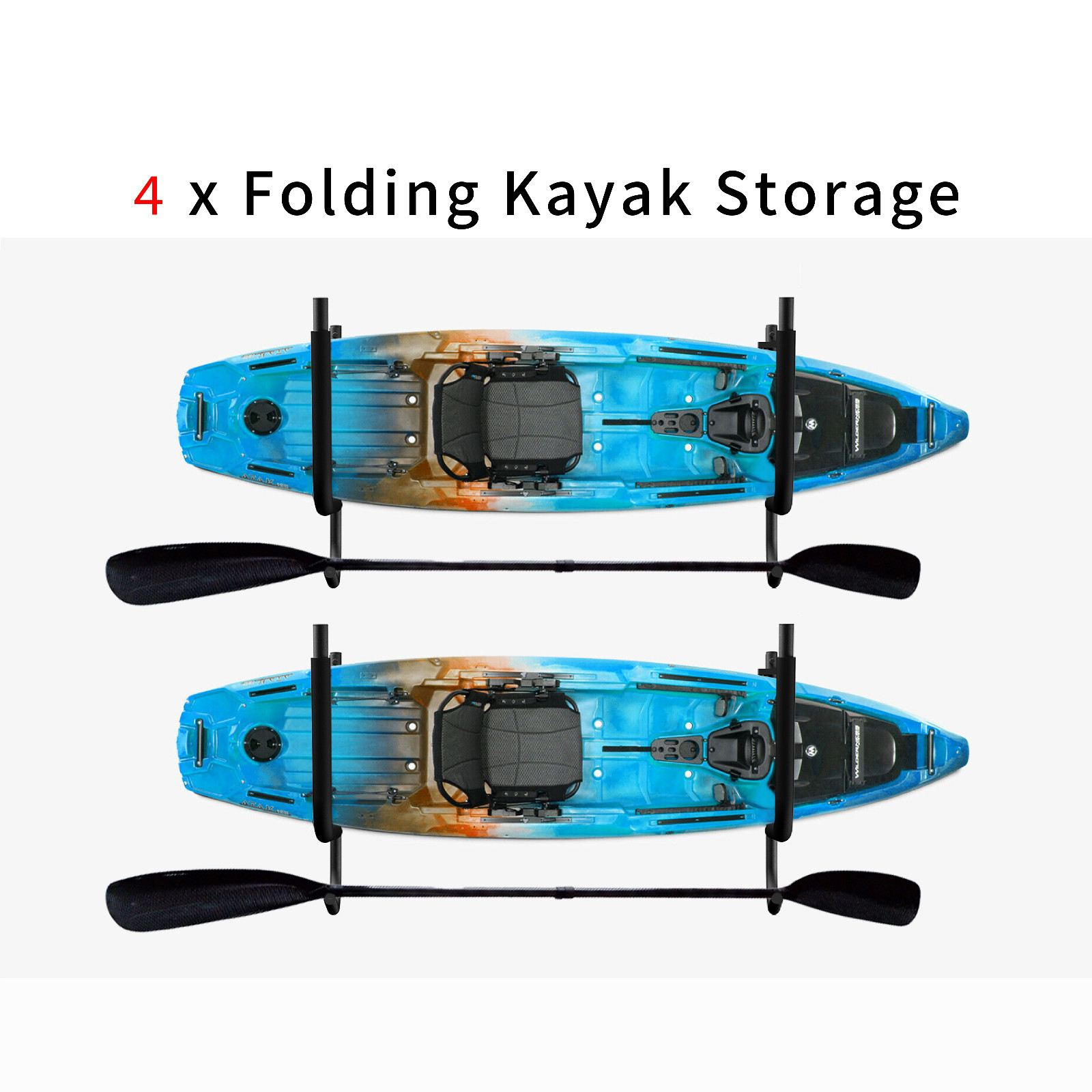 Storage Wall Mount Hanger Rack For Canoe Paddle Kayak Hangin