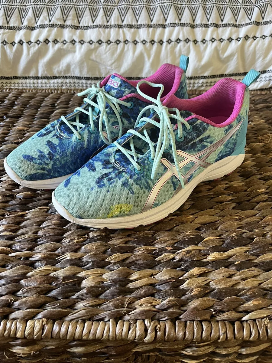 Asics tie top dye running shoes