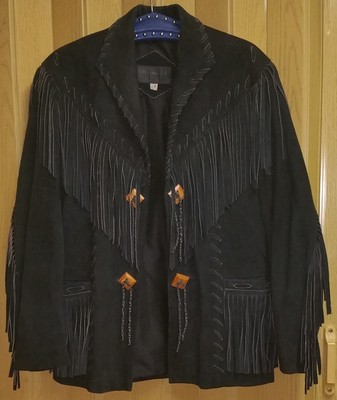 Leder Western Cowboy Fransenjacke VIVA ZAPATA Herren 48
