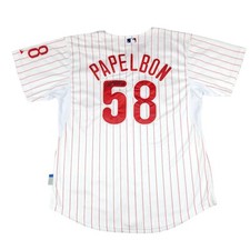 NWT - Jonathan Papelbon #58 Signed Philidelphia Phillies Baseball Jersey Size 52