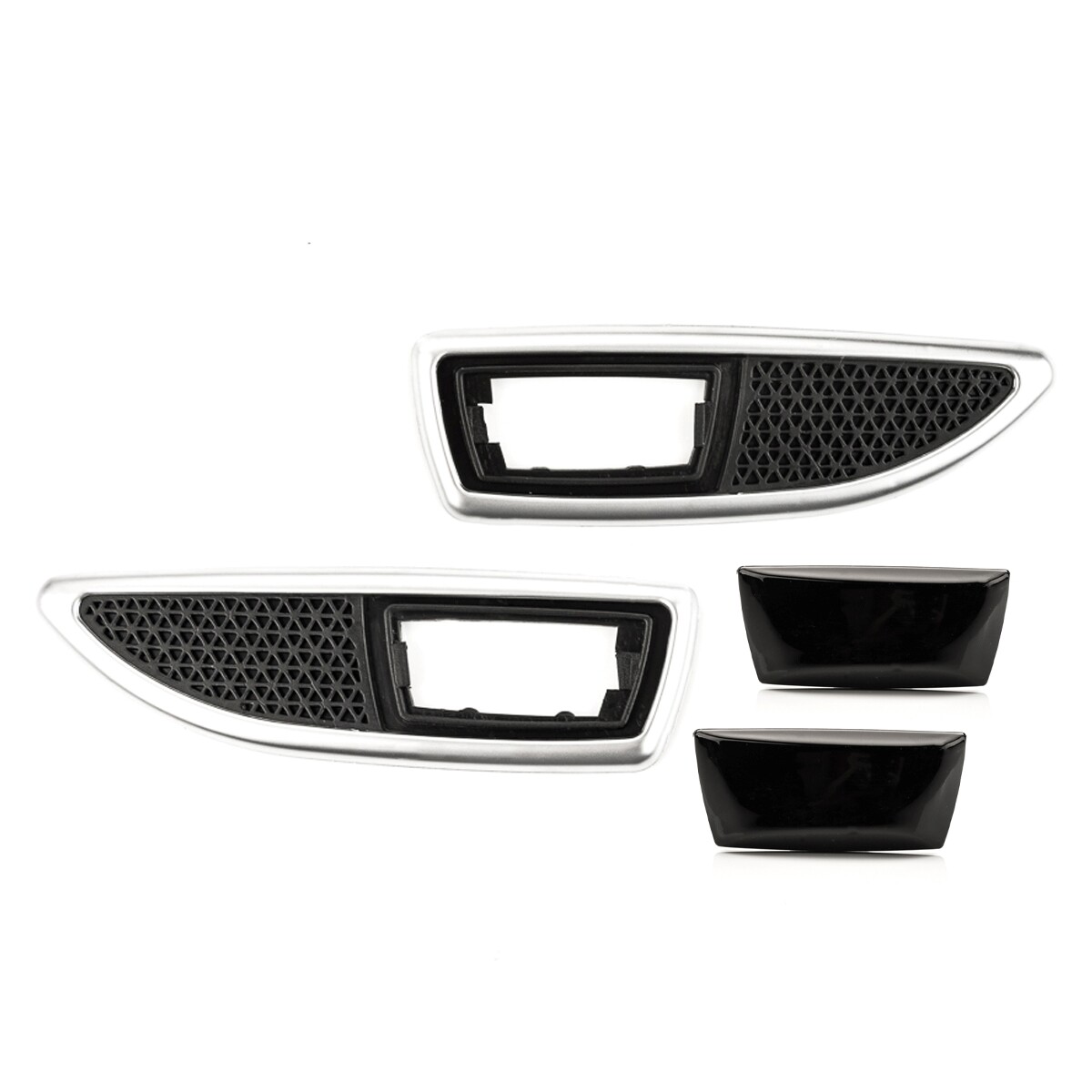 Side Indicator Black Set Covers Chrome Look For Opel OPC Corsa D