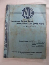 1950'S YALE POWER TRUCK & BUDA CHORE BOY MANUALS FOR FRISCO RAILROAD W/INVOICE