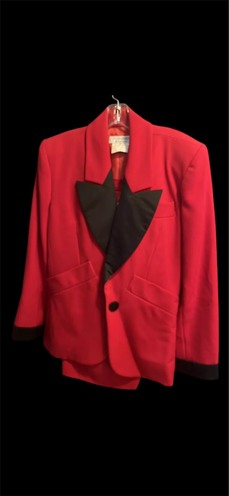 Abito rosso donna Yves Saint Laurent Paris taglia 44 Susan Powter show televisivo make over