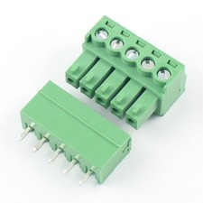 50Pcs 3.81mm Pitch 5 Pin Straight Screw Pluggable Terminal Block Plug Connector