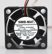 1 pcs NMB 1606KL-01W-B40 5V 0.21A three-wire 4cm 4015 cooling fan