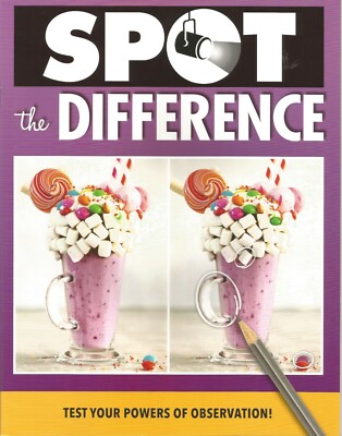 Spot the Difference Picture Puzzle Book Milk Shake Cover