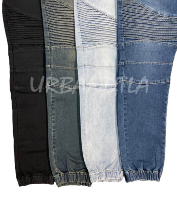 Men's Washed Biker Denim Jogger Pants Moto Jeans S-5XL JG873 Men's Washed Biker Denim Jogger Pants Moto Jeans S-5XL JG873