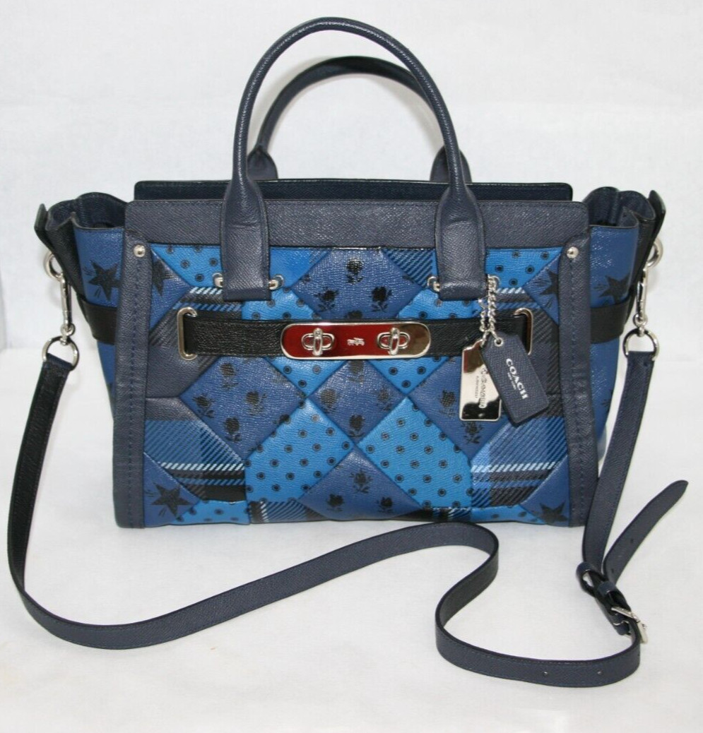 Coach Swagger Printed Patchwork Leather Quilted C… - image 1