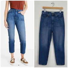 Madewell The Mom Jeans Size 27 Stratfield Wash High Waisted Cropped