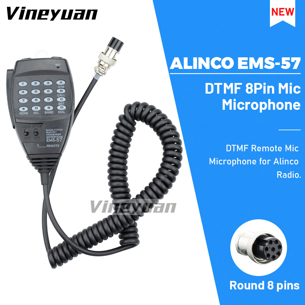EMS-57 DTMF 8Pin Microphone Alinco DX-SR8T DX-70T DX-77T DX-SR8E