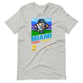 Miami Marlins Baseball Team Jersey 8-bit Nintendo NES Retro Vintage T-Shirt