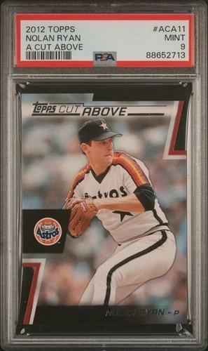 2012 Topps Baseball Card A Cut Above #ACA11 Nolan Ryan PSA 9 MINT