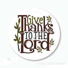 GIVE THANKS TO THE LORD THANKSGIVING FAVORS SCRAPBOOK STICKERS ENVELOPE SEALS