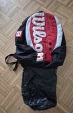 WILSON Schlägertasche Rucksack Tour groß für Tennis sep. Schuhfach rot schwarz