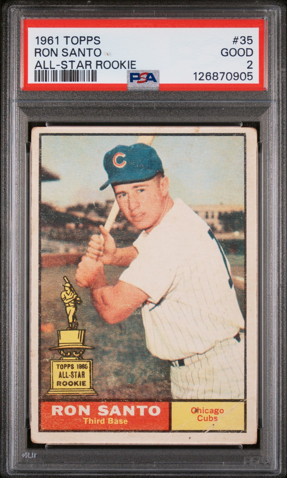 1961 Topps Ron Santo #35 PSA 2