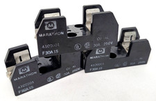 Lot of 3 - F30A1S Marathon 20A 250V 1P Fuse Holders - Next Day Option