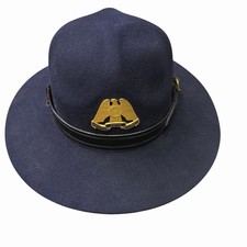 Stratton Self Forming Law Enforcement Ranger Sheriff Vtg Felt Hat Badge Sz 7 1/4