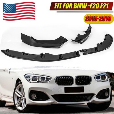 For 15~19 BMW 1 Series F20 F21 LCI Carbon ABS Front Spoiler Splitter Lip M Sport