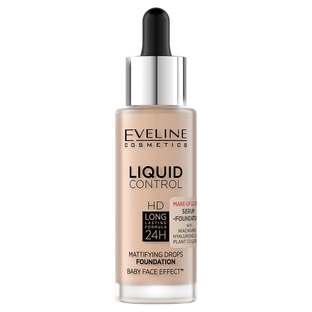 5903416063063 Eveline Cosmetics Жидкий контроль HD Стойкая формула на 24 часа podkł