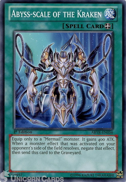 ABYR-EN056 Abyss-scale of the Kraken Common 1st Edition Mint Yu-Gi-Oh! Card