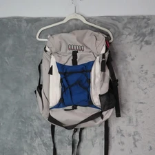 Burton Large Backpack Gray Blue Snowboard Daypack Hiking Gear Bag Pockets Mesh