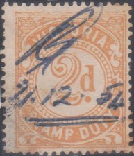 (F367-18) 1940 VIC 2d yellow stamp duty (R)