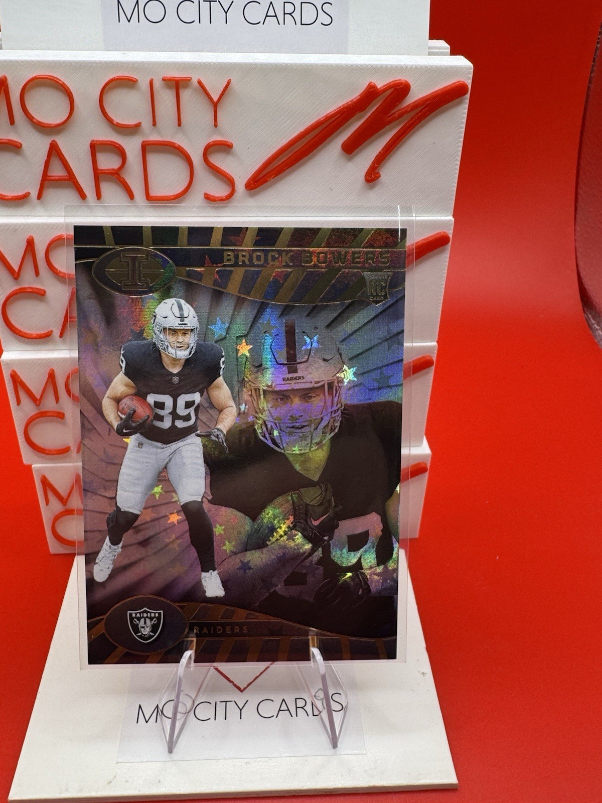 Brock Bowers Rookie Card 2024 Panini Illusions Galactic No. 47 Raiders