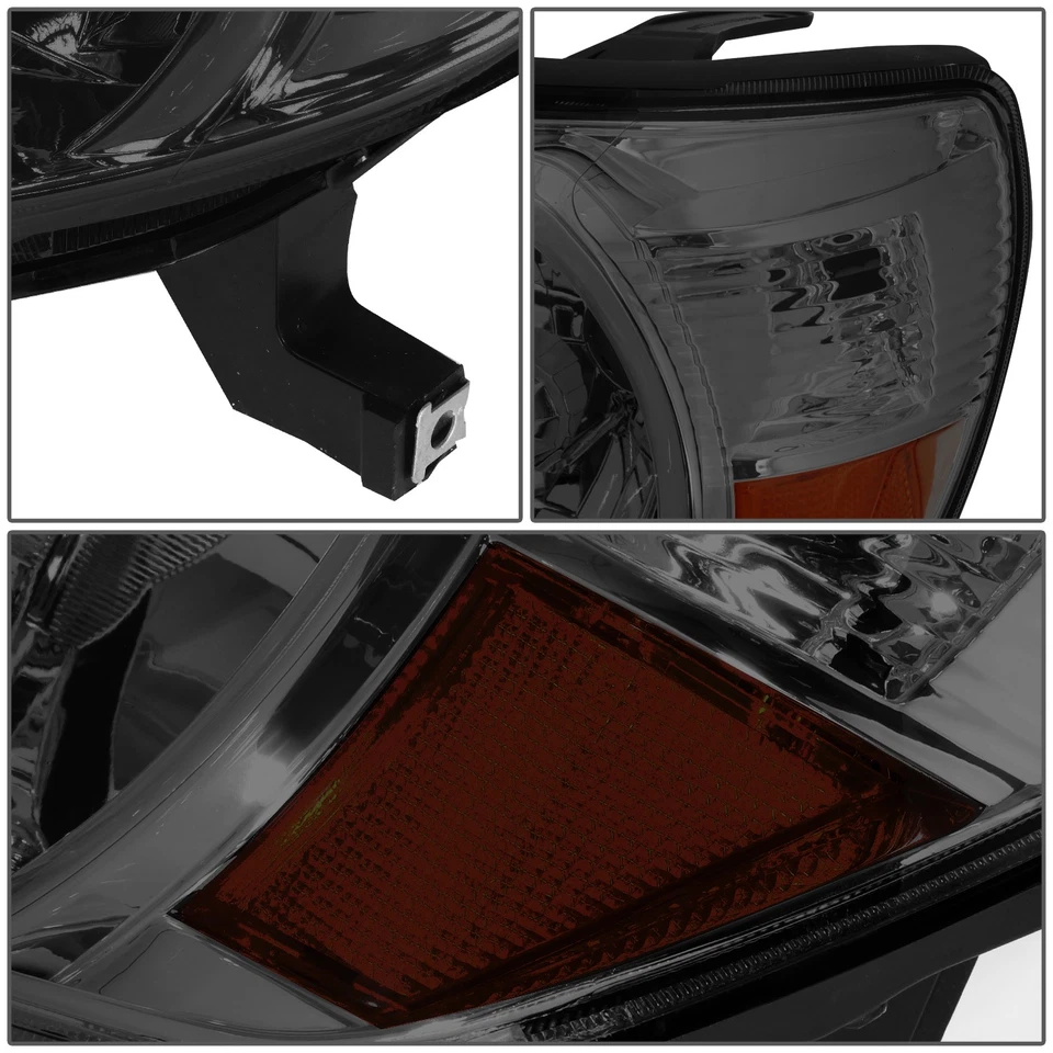PARA 05-11 TOYOTA TACOMA CARCASA AHUMADA ÁMBAR FAROS ESQUINEROS LÁMPARAS DE REPUESTO Foto 4 de 4