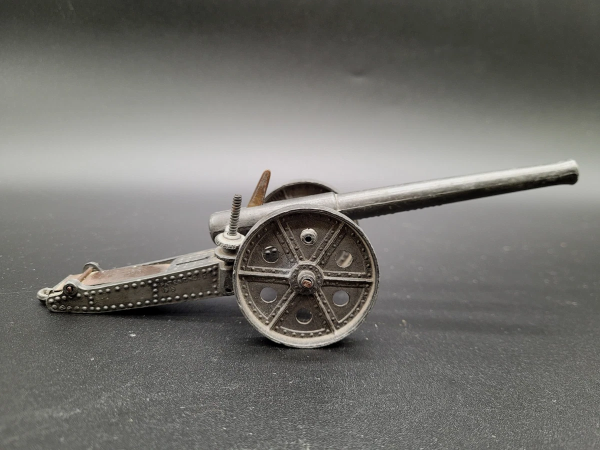 Antique 1915 Cast Iron - World War I - England - Toy Military Cannon - Rd 388707