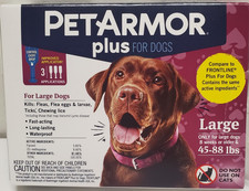 PetArmor Plus for Large Dogs 45-88 lbs. - 3 Month Supply - Kills Fleas and Ticks