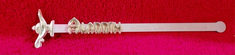 Vintage Aladdin Casino Swizzle Stick Las Vegas NV
