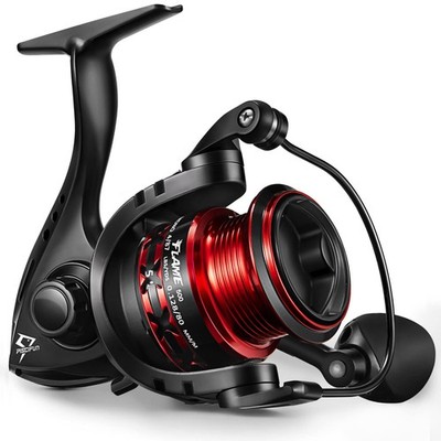 Piscifun Flame Spinning Reels, Carbon Fiber 19.8Lbs Max Drag, 500, Red