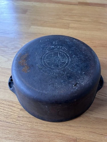 Vtg Griswold Large Logo #8 Tite Top Dutch Oven No Lid Cast Iron Pot Pan