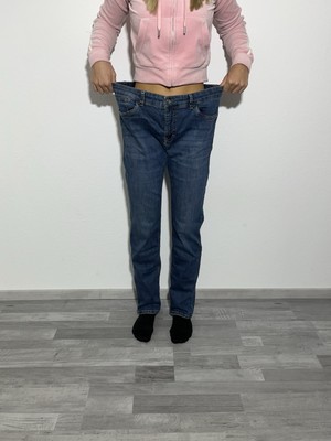 MAC Jeanshose Jeans Hose Blau Carrie Pipe 46/30 Gr XXXL