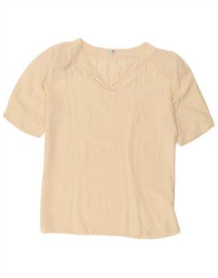 Ballon Damen Bluse Top EU 38 Medium Beige Seide BG06
