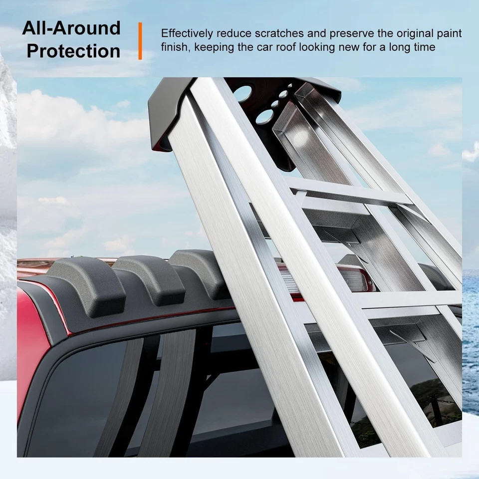 For 2014-2021 Toyota Tundra Crew Cab Rear Roof Protector Truck Cab Rear Spoiler - Image 4 of 4