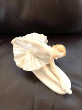STATUETTA BALLERINA PORCELLANA CIGNO MORENTE DI SYCHEV VINTAGE