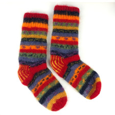 Nepal Pure 100 Natural Sheep Wool Handmade Thick Heavy Sherpa Socks Size 5-6