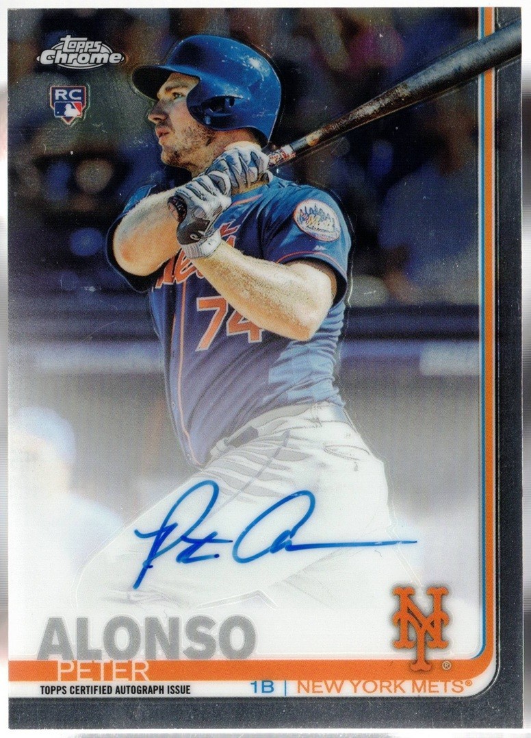 2019 Topps Chrome Baseball RA-PA Peter Pete Alonso Autograph Rookie Card RC Auto
