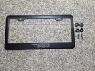 TRD Laser Engraved Black Stainless Steel License Plate Frame