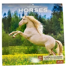 2026 HORSES 12” X 24” 16 Month Wall Calendar NEW SEALED