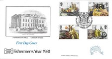 1981 Fishing, Havering FDC, Fishmongers Company SpHS