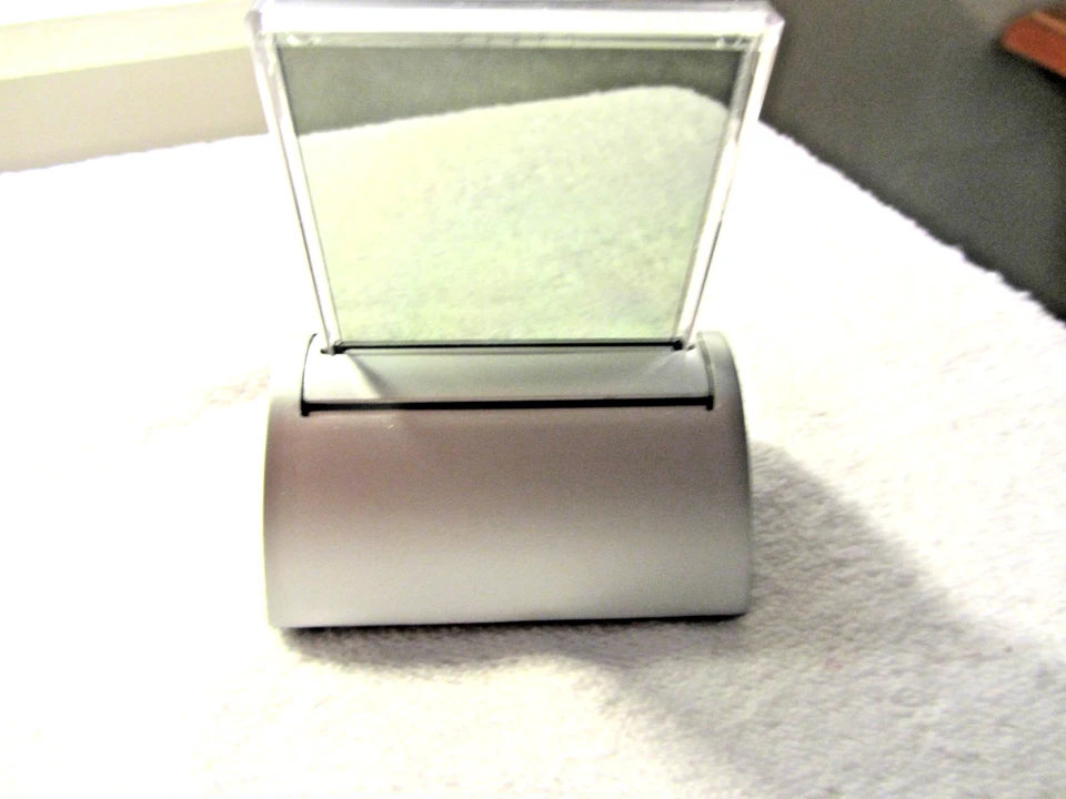 NEW Brookstone Touchscreen Die-Cast Silver Clock New in the Box - Image 4 of 4